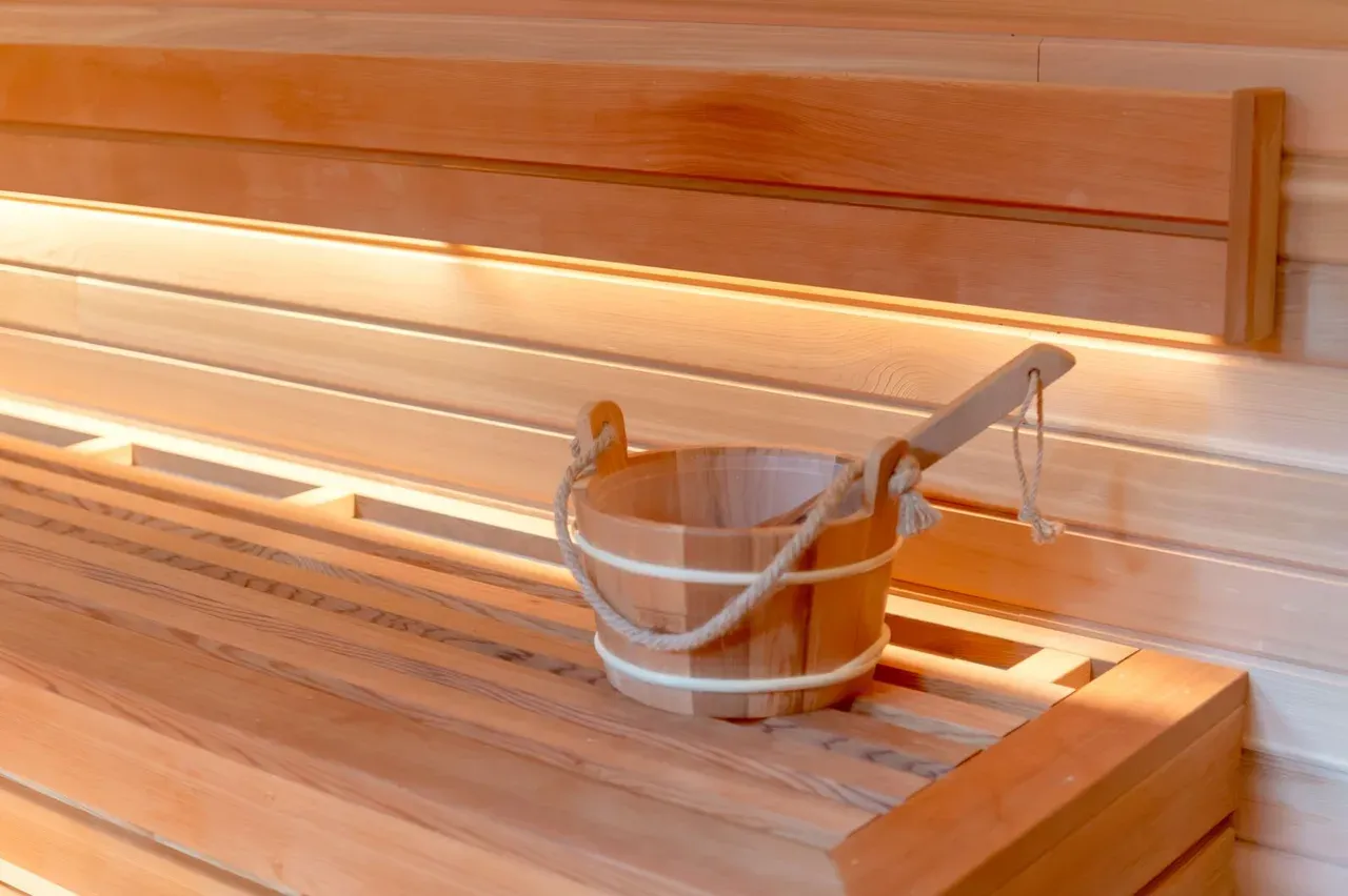 Cabina de sauna de infrarrojos de madera